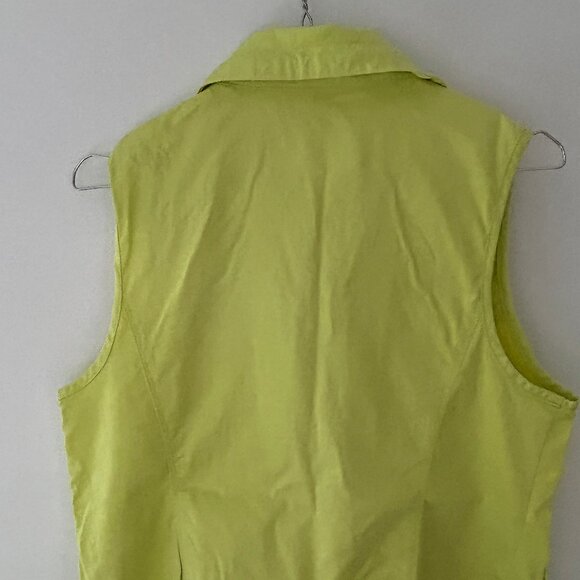 Z'ENERGY Golf by CHICO'S Women’s performance vest Yellowish Green SZ 0 Zip Front - Picture 4 of 8